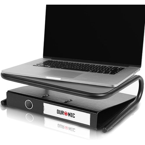 Dm071 Réhausseur D'écran En Métal - Noir - Capacité De 10kg - Espace De Rangement Sous Le Support