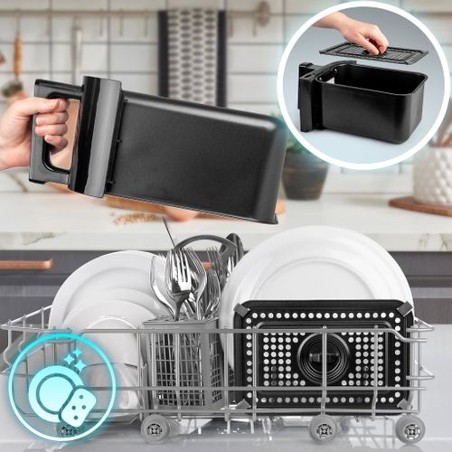 Af24 Friteuse à Air 2400w - Deux Tiroirs De Cuisson De 4.5 Litres - Sync Cook Et Sync Finish