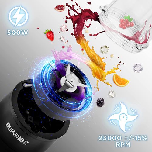 Bl510 Mini Blender 500w - Bouteille De 570 Ml - Smoothies Shakes Protéinés Cocktails