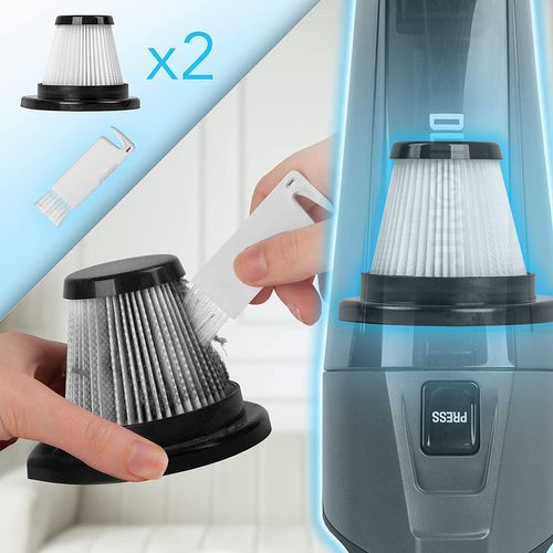 Aspirateur Balai Et À Main De 600w - Sans Sac - Léger - 2 Filtres Hepa Fournis - Vc9