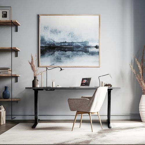 Structure De Bureau Assis-debout 72 à 120cm Supporte 80kg Plateau Vendu Séparément Duronic Tm61 Bk