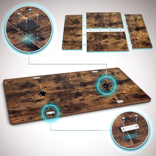 Tt140 Ao Plateau Pour Bureau Assis Debout De 140 X 60 X 2cm Duronic