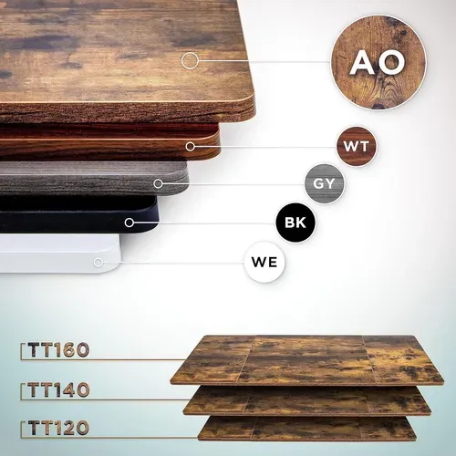 Tt140 Ao Plateau Pour Bureau Assis Debout De 140 X 60 X 2cm Duronic