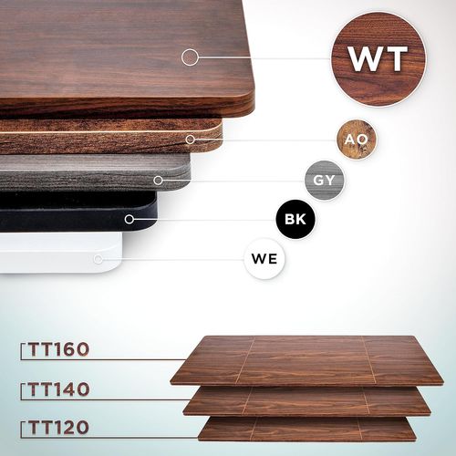 Tt160 Wt Plateau Pour Bureau Assis Debout De 160 X 60 X 2cm Duronic