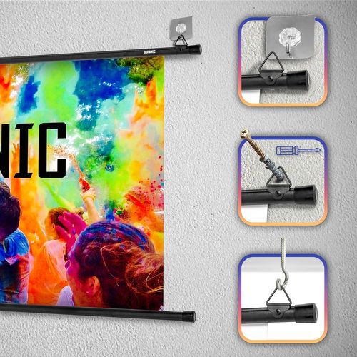 Bps40 16/9 Ecran De Projection TV Et Home Cinema De 40 Pouces 102 Cm - 89 X 50 Cm