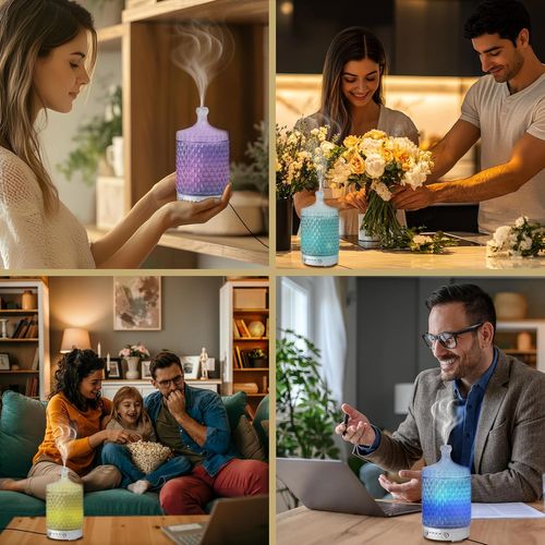 Ad33 Diffuseur D'arômes Brumisateur D'huiles Essentielles Purificateur D'air Aromathérapie