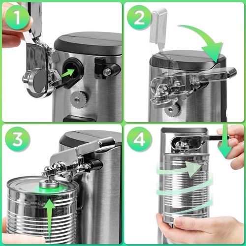 Co60 Ouvre-boîte électrique 50w Ouvre Boites Automatique Aiguiseur De Couteaux Décapsuleur