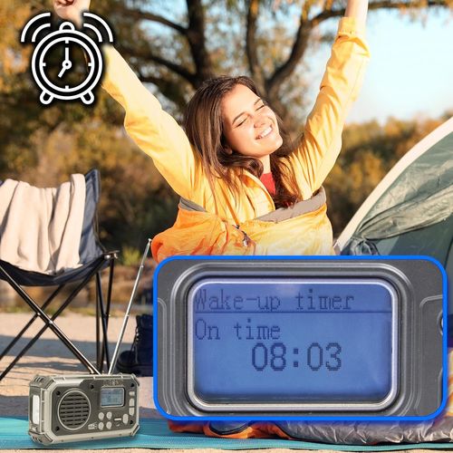 Sdab1 Radio Portable Dab+ Avec Batterie Ou 3 Piles Aaa Recharge Solaire Alamre Sos