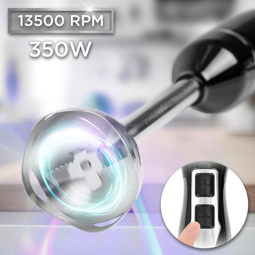 Mixeur Plongeant à Main 350w 2 Vitesses 2x Lames En Inox Presse-purée Hachoir - Hb35 Bundle