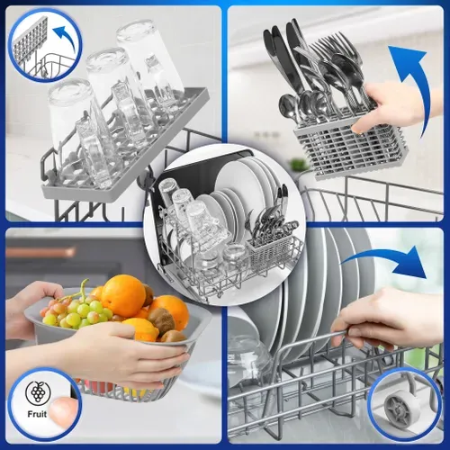 Lave-vaisselle De Table 950w Lave Vaisselle Posable Portable Compact 7 Programmes - Dw5 We