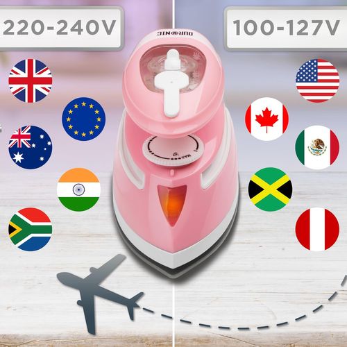 Si4 Pw Mini Fer à Repasser à Vapeur De Voyage 420w Réservoir D'eau De 30 Ml Compact