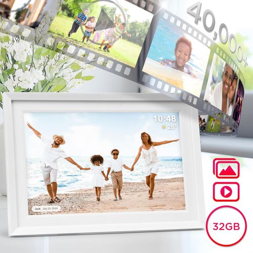 Frameo Pf2a We Cadre Photo Numérique Connecté Ecran Tactile 10,1 Pouces Lecteur Photo Vidéo