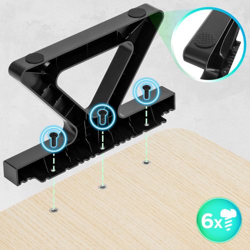 Dm06-2 Nl Support Pour Deux Moniteurs En Mdf 82 X 30 Cm Rehausseur D'écran D'ordinateur
