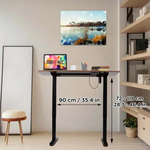 Bureau Assis-debout électrique Avec Plateau De 120cm Hauteur 72-118cm Max 70kg Duronic Cd120 Bt