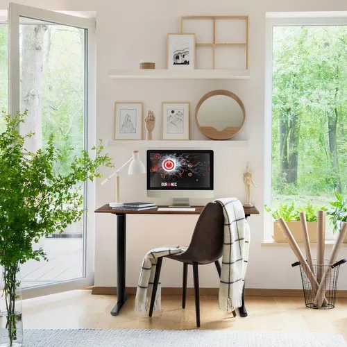 Bureau Assis-debout électrique Avec Plateau De 120cm Hauteur 72-118cm Max 70kg Duronic Cd120 Bt