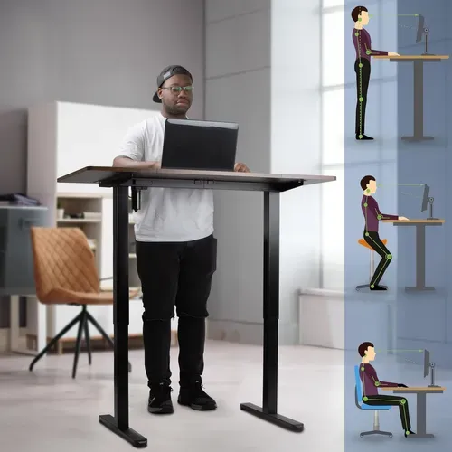 Bureau Assis-debout électrique Avec Plateau De 120cm Hauteur 72-118cm Max 70kg Duronic Cd120 Bt