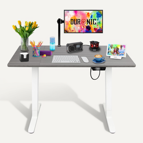 Bureau Assis-debout Électrique Cd120 Wg  Plateau De 120 Cm Hauteur Ajustable 72 à 118 Cm