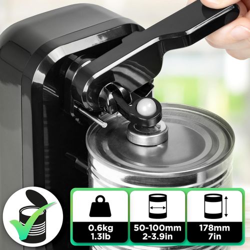 Co40 Bk Ouvre-boîte électrique 50w Ouvre Boites Automatique Aiguiseur De Couteaux Décapsuleur