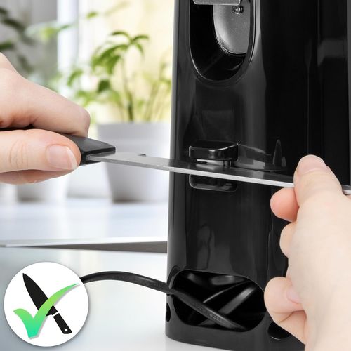 Co40 Bk Ouvre-boîte électrique 50w Ouvre Boites Automatique Aiguiseur De Couteaux Décapsuleur