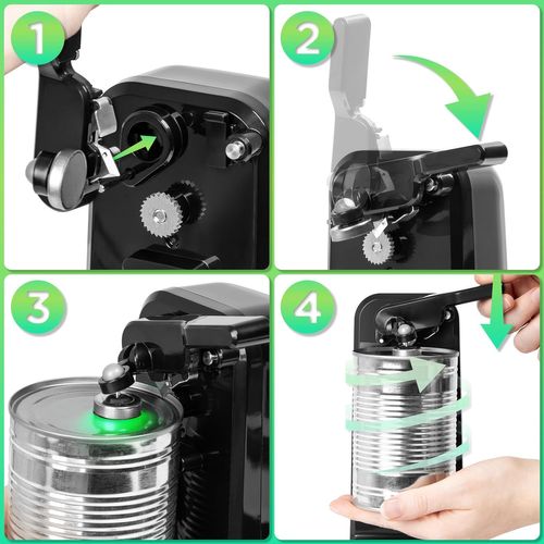 Co40 Bk Ouvre-boîte électrique 50w Ouvre Boites Automatique Aiguiseur De Couteaux Décapsuleur