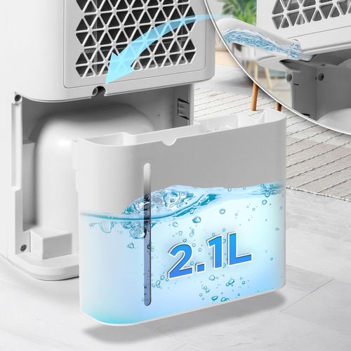 Dh121 Déshumidificateur 300w Jusqu'à 12l D'eau Par Jour Réservoir 2,1l Minuteur 1 à 24h