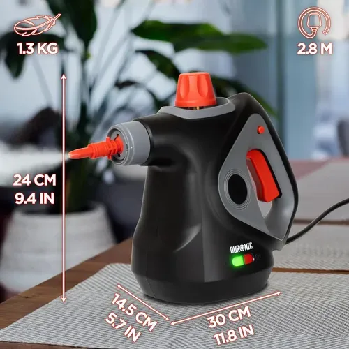 Sc32 Bk Nettoyeur Vapeur À Main 1050w Réservoir De 350 Ml Nettoyage À La Vapeur Pour Tissus Douche