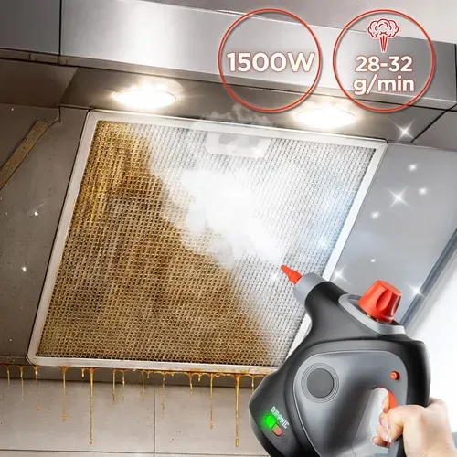 Sc32 Bk Nettoyeur Vapeur À Main 1050w Réservoir De 350 Ml Nettoyage À La Vapeur Pour Tissus Douche