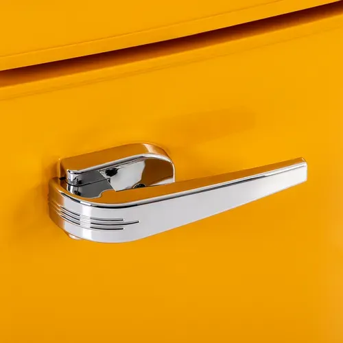 Réfrigérateur Congélateur 2 Portes Vintage 60l, Jaune