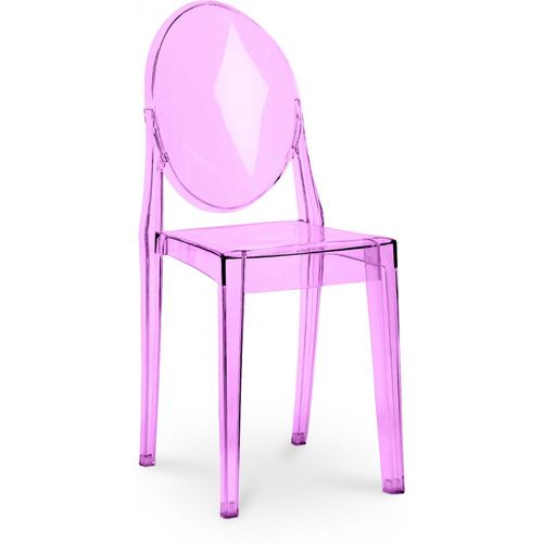Chaise Transparente De Salle à Manger - Victoire  Violet Transparent