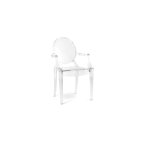 X4 Fauteuil Louis King Design Transparent Vert Transparent