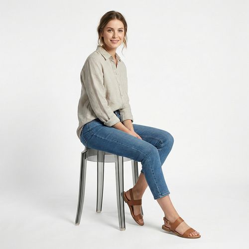 Tabouret Victoire - 47cm - Design Transparent Jaune