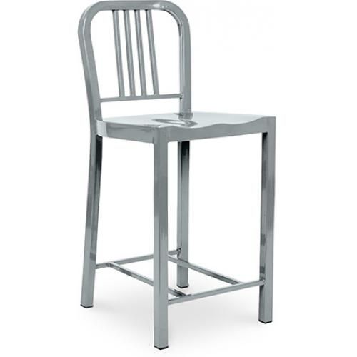 Tabouret Bruno Moyen - 60cm Argenté