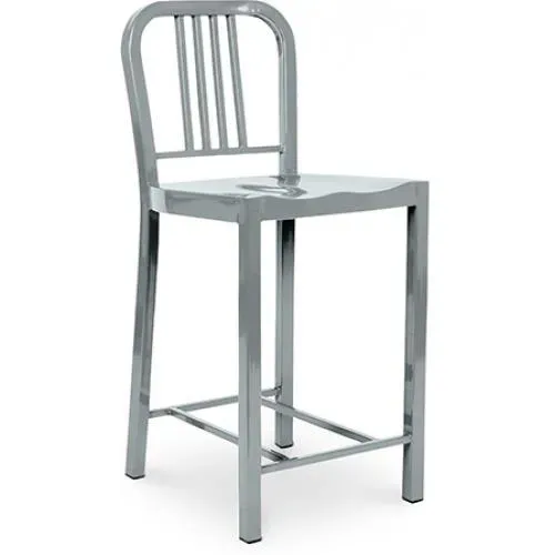 Tabouret Bruno Moyen - 60cm Argenté