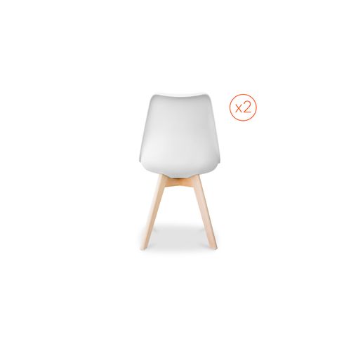 Ensemble De 2 Chaises De Design Scandinave Brielle Avec Coussin - Matt Rouge
