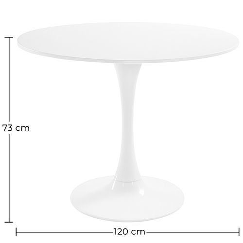 Table Tulipe Ronde - 120 Cm Blanc