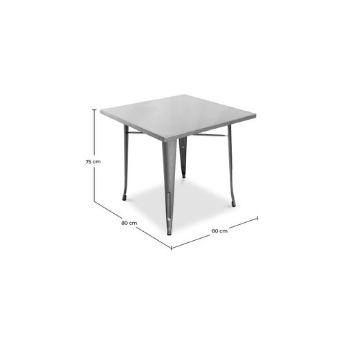 Table Bistrot Metalix - Métal Noir