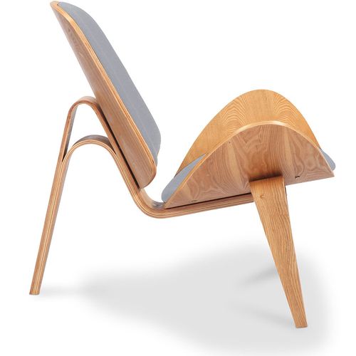 Fauteuil Design - Fauteuil Scandinave - Revêtement En Tissu - Luna Gris Foncé