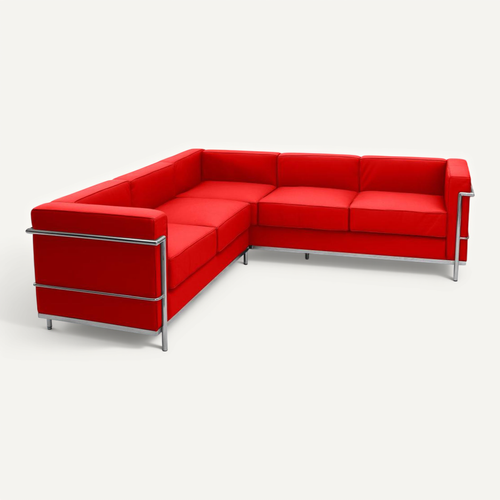 Canapé D'angle Squar (5 Places)- Cuir Premium Rouge