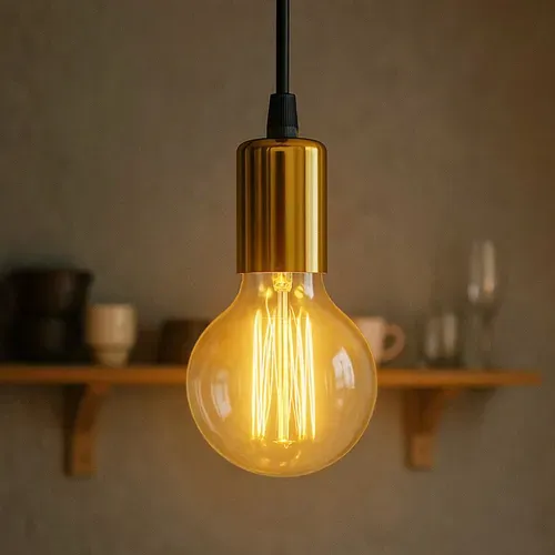 Lampe De Suspension Design - Edison Style Doré