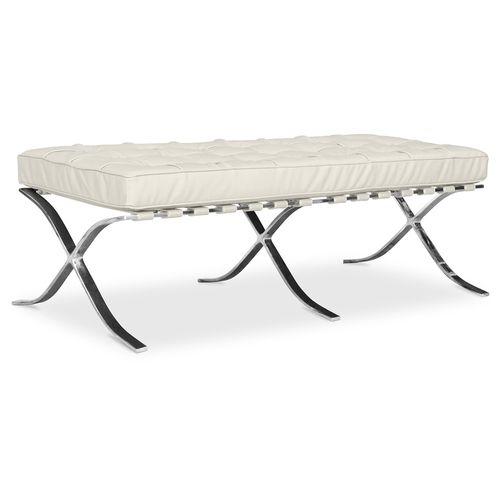 City Pouf (2 Places) - Cuir Premium Ivoire