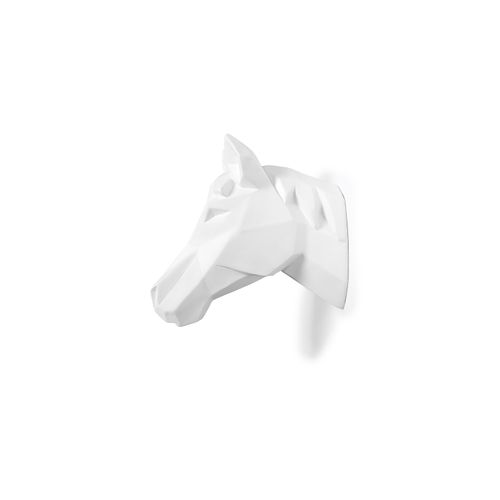Tête De Cheval Origami - Résine Blanc