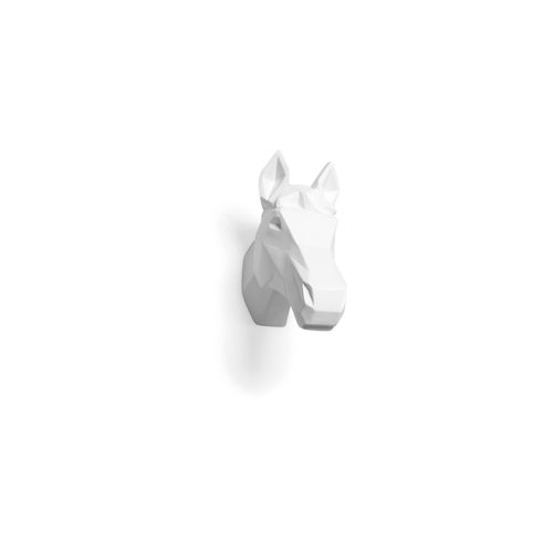 Tête De Cheval Origami - Résine Blanc