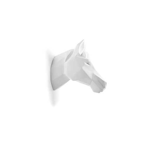 Tête De Cheval Origami - Résine Blanc