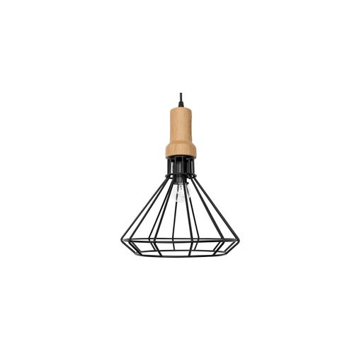 Suspension En Métal Et Bois Noir - Fenris Noir