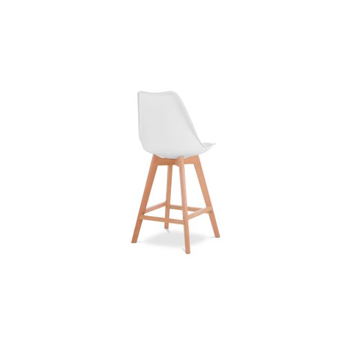 Premium Tabouret De Bar Brielle Avec Coussin De Scandinave - Bois Blanc