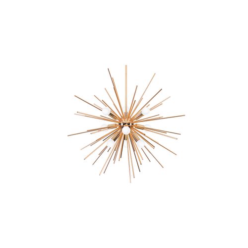 Lampe Suspendue 9 Ampoules Lydia - Métal Doré