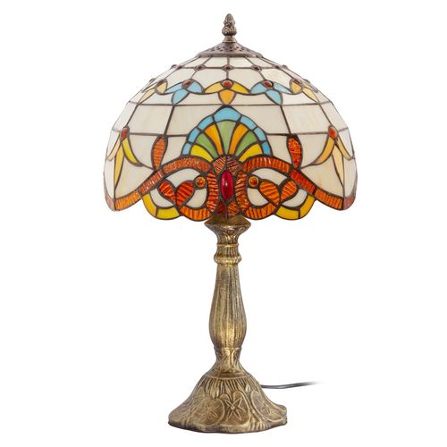 Lampe De Table Tiffany - Verre Multicolore
