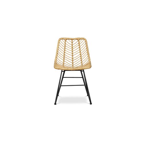 Chaise De Salle À Manger En Osier Synthétique - Valery Noir