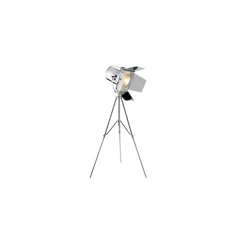 Lampadaire Trépied Projecteur Design Vintage Nautique Antique Argenté