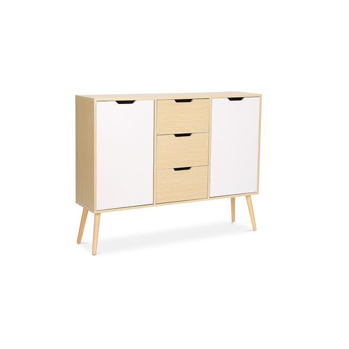 Buffet En Bois - Design Scandinave - 3 Tiroirs - Regir Bois Naturel